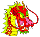 Dibujo Cabeza de dragón pintado por juan