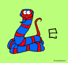 Dibujo Serpiente pintado por catalinacastaedagars
