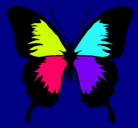Dibujo Mariposa con alas negras pintado por NATALIA