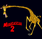Dibujo Madagascar 2 Melman 2 pintado por erick