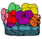 Dibujo Cesta de flores 12 pintado por conchita