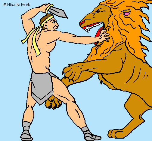 Gladiador contra león