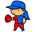 Dibujo Jugadora de béisbol pintado por wilmer
