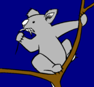 Dibujo Koala pintado por maxito