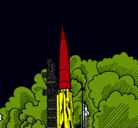 Dibujo Lanzamiento cohete pintado por awseerfryfgvvgt5rftfnjh