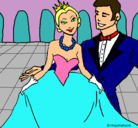 Dibujo Princesa y príncipe en el baile pintado por mariaisabel