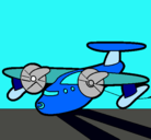 Dibujo Avión con aspas pintado por mariavelladivina
