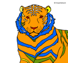 Dibujo Tigre pintado por javier