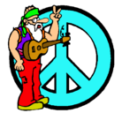 Dibujo Músico hippy pintado por mara-choni