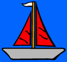 Dibujo Barco velero pintado por kike
