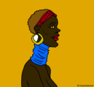 Dibujo Africana pintado por ari