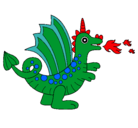 Dibujo Dragón alegre II pintado por yamile