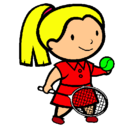 Dibujo Chica tenista pintado por maca