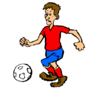 Dibujo Jugador de fútbol pintado por laura