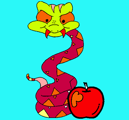 Serpiente y manzana