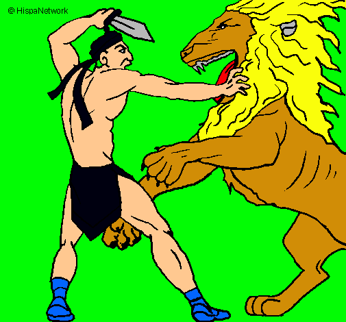 Gladiador contra león