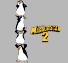 Dibujo Madagascar 2 Pingüinos pintado por Kristofer