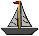 Dibujo Barco velero pintado por carla