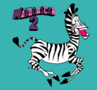 Dibujo Madagascar 2 Marty pintado por eloylusiosonnovios