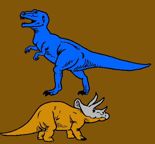 Triceratops y tiranosaurios rex