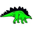 Dibujo Stegosaurus pintado por joaquin