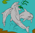 Dibujo Delfines jugando pintado por josemariagarcia