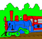 Dibujo Locomotora pintado por vale