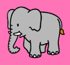Dibujo Elefante bebe pintado por pucca