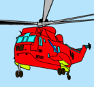 Dibujo Helicóptero al rescate pintado por junior