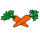 Dibujo zanahorias pintado por ximena