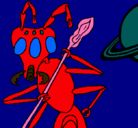 Dibujo Hormiga alienigena pintado por ariel