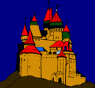 Dibujo Castillo medieval pintado por miguel