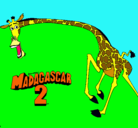 Dibujo Madagascar 2 Melman 2 pintado por david