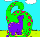 Dibujo Dinosaurios pintado por NATALIA