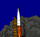 Dibujo Lanzamiento cohete pintado por matiasariel