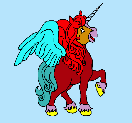 Unicornio con alas