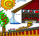 Dibujo Casa japonesa pintado por ivan