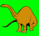 Dibujo Braquiosaurio II pintado por dino-340