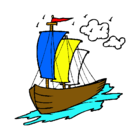 Dibujo Barco velero pintado por canarion