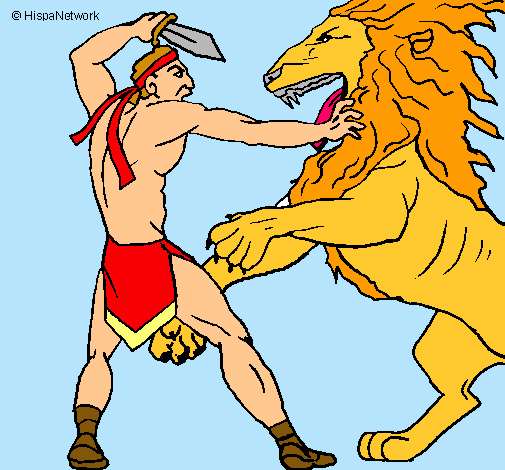 Gladiador contra león