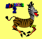 Dibujo Madagascar 2 Marty pintado por dani
