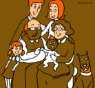 Dibujo Familia pintado por luis