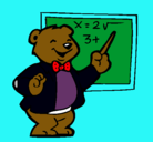 Dibujo Profesor oso pintado por minidago