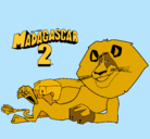 Dibujo Madagascar 2 Alex pintado por impertor