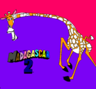 Dibujo Madagascar 2 Melman 2 pintado por hkg