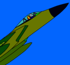 Dibujo Avión de caza pintado por kis