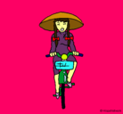 Dibujo China en bicicleta pintado por carla.mayor@hotmail.com