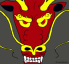 Dibujo Cabeza de dragón pintado por tapun