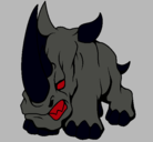 Dibujo Rinoceronte II pintado por lachola