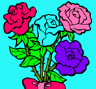 Dibujo Ramo de rosas pintado por ginagirl